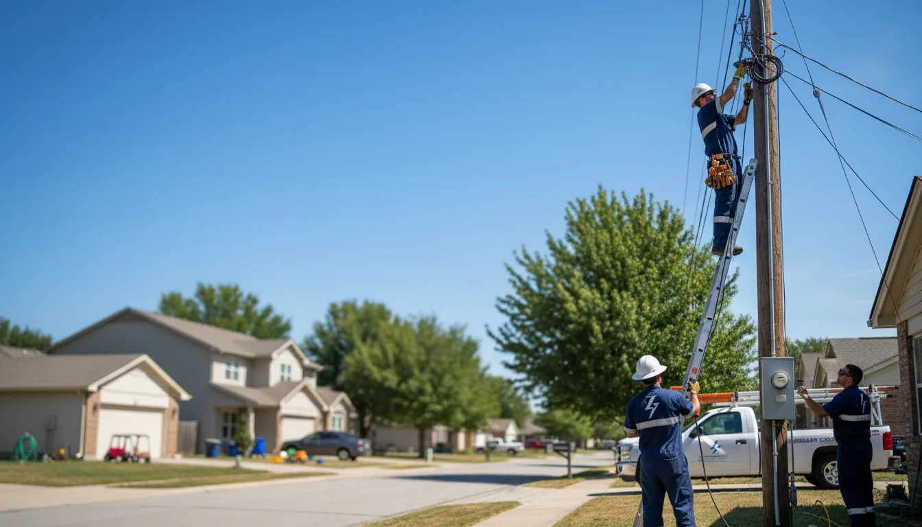 Residential electrician providing installation services in Odell, TX